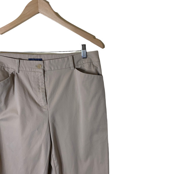 Jones New York Women's kaki Chino Pants Flat Front Straight Leg Size 12 - Picture 3 of 9